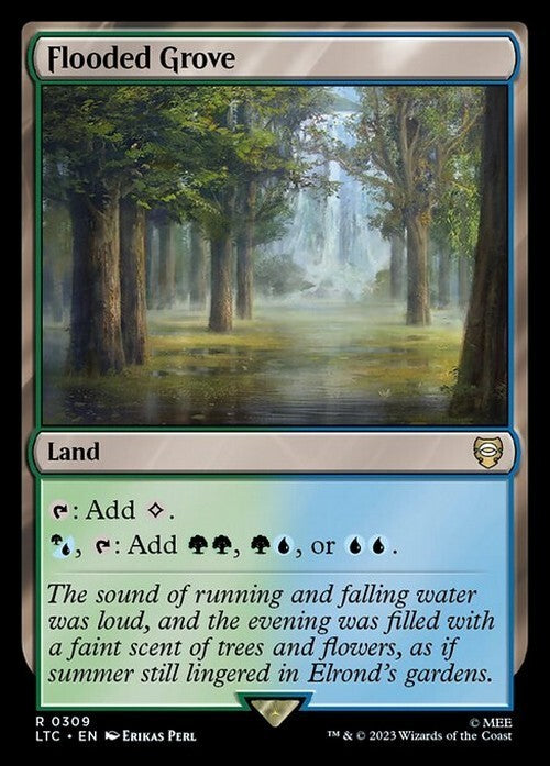 Flooded Grove ~ Commander: The Lord of the Rings [ NM ] [ Magic MTG ]