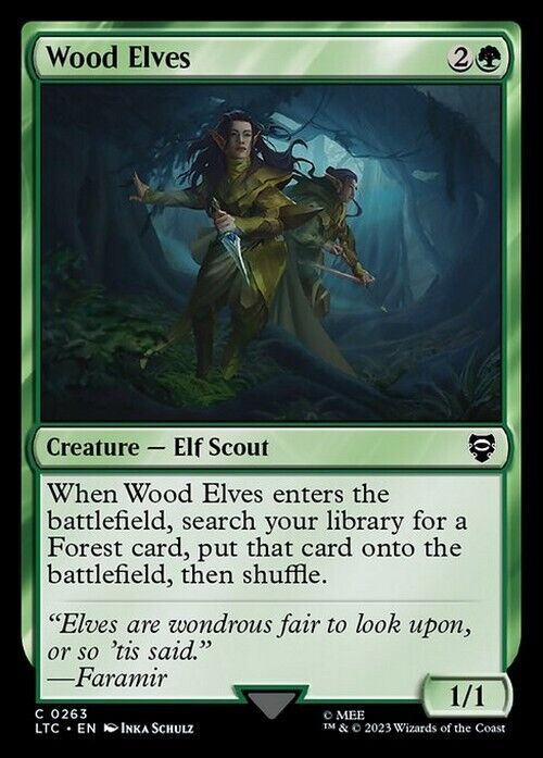 Wood Elves ~ Commander: The Lord of the Rings [ NM ] [ Magic MTG ]
