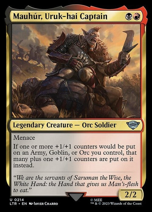 Mauhur, Uruk-hai Captain ~ The Lord of the Rings [ NM ] [ Magic MTG ]