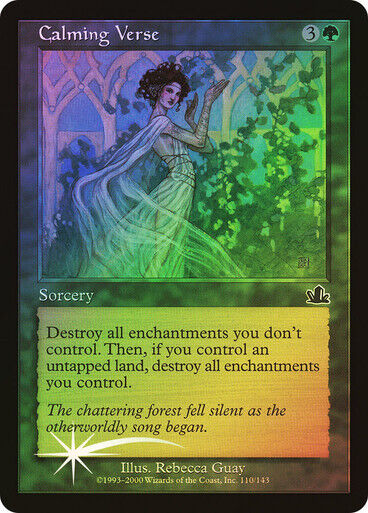 FOIL Calming Verse ~ Prophecy [ PLAYED ] [ Magic MTG ]
