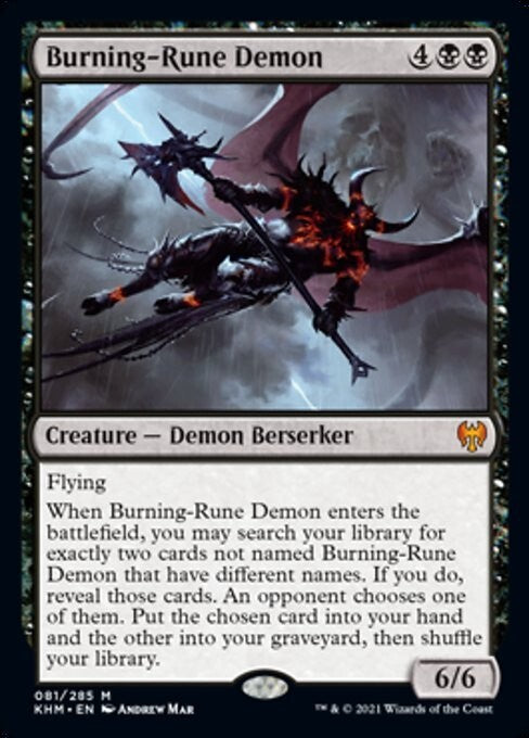 Burning-Rune Demon ~ Kaldheim [ NearMint ] [ Magic MTG ]