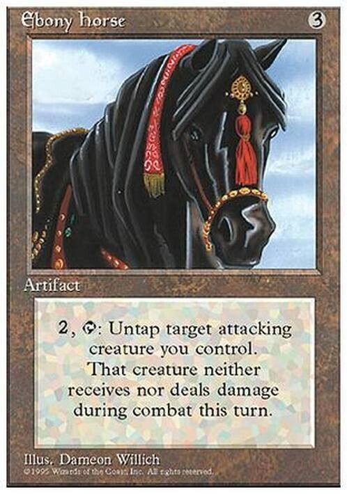 Ebony Horse ~ Fourth Edition [ Excellent ] [ Magic MTG ]