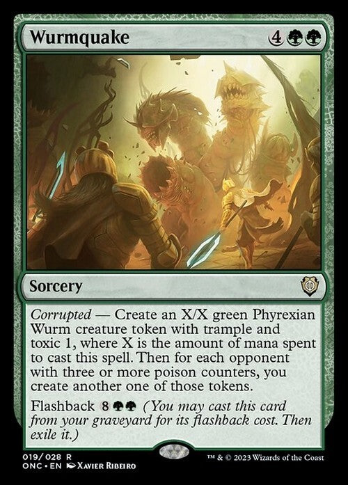 Wurmquake ~ Commander: Phyrexia: All Will Be One [ NM ] [ Magic MTG ]