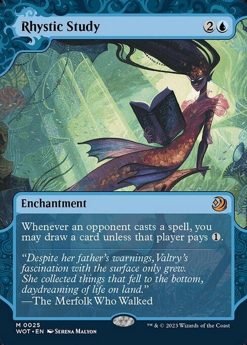 Rhystic Study ~ Wilds of Eldraine: Enchanting Tales [ NM ] [ Magic MTG ]