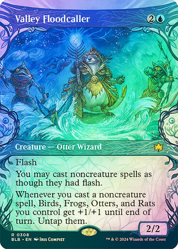 FOIL SHOWCASE Valley Floodcaller ~ Bloomburrow [ NearMint ] [ Magic MTG ]