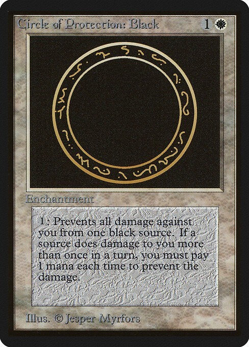 Circle of Protection: Black ~ Limited Edition BETA [ NearMint ] [ Magic MTG ]