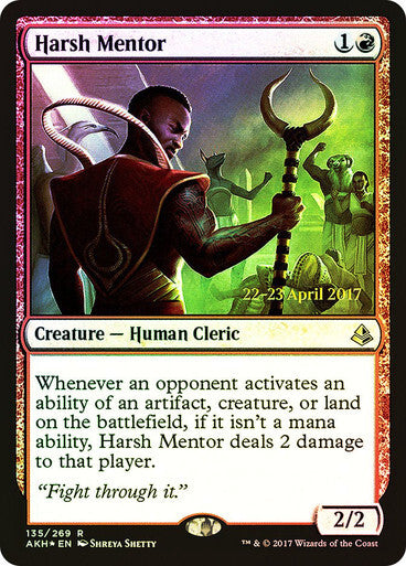 FOIL Harsh Mentor ~ Prerelease Amonkhet [ NearMint ] [ Magic MTG ]