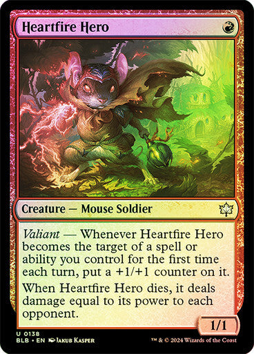 FOIL Heartfire Hero ~ Bloomburrow [ NearMint ] [ Magic MTG ]