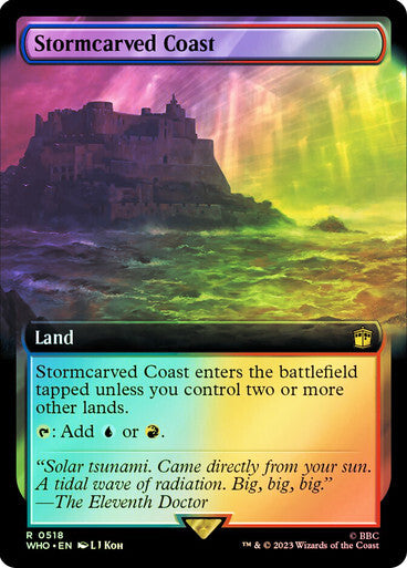 FOIL BORDERLESS Stormcarved Coast ~ Commander: Doctor Who [ NearMint ] [ MTG ]