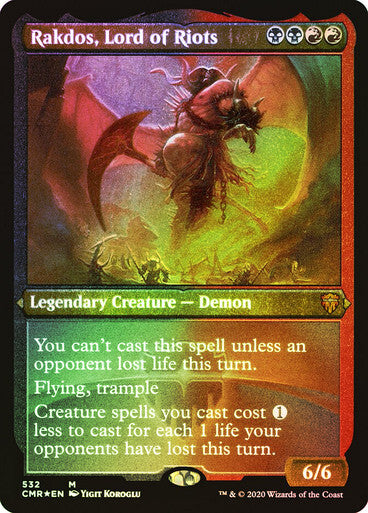 FOIL ETCHED Rakdos, Lord of Riots ~ Commander Legends 1 [ NM ] [ Magic MTG ]