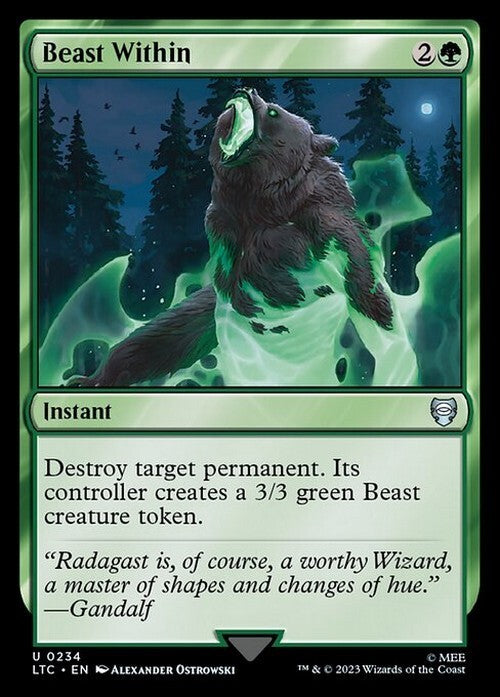 Beast Within ~ Commander: The Lord of the Rings [ NM ] [ Magic MTG ]