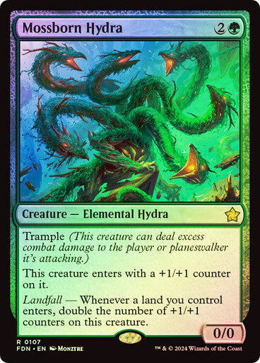 FOIL Mossborn Hydra ~ Foundations [ NearMint ] [ Magic MTG ]