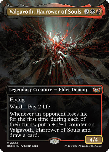 BORDERLESS Valgavoth, Harrower of Souls ~ Commander: Duskmourn [ NM ] [ MTG ]