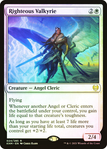 FOIL Righteous Valkyrie ~ Kaldheim [ NearMint ] [ Magic MTG ]