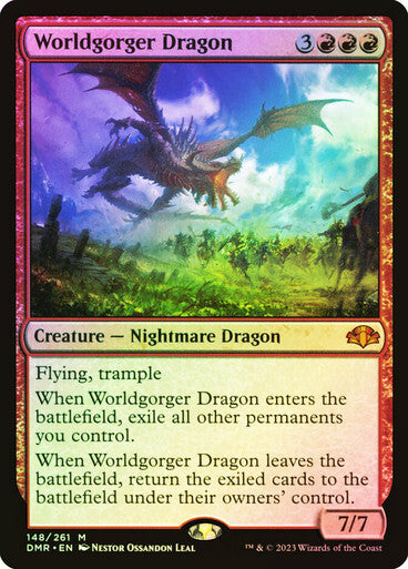 FOIL Worldgorger Dragon ~ Dominaria Remastered [ NearMint ] [ Magic MTG ]