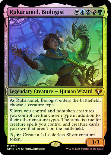 FOIL Rukarumel, Biologist ~ Commander Masters [ NearMint ] [ Magic MTG ]
