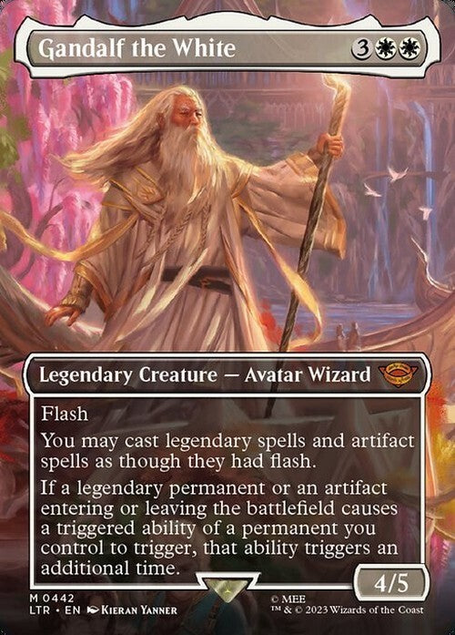 BORDERLESS Gandalf the White ~ The Lord of the Rings [ NM ] [ Magic MTG ]