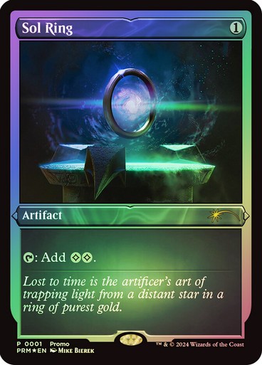 FOIL RAINBOW Sol Ring ~ Buy a Box Foundations [ Excellent ] [ Magic MTG ]