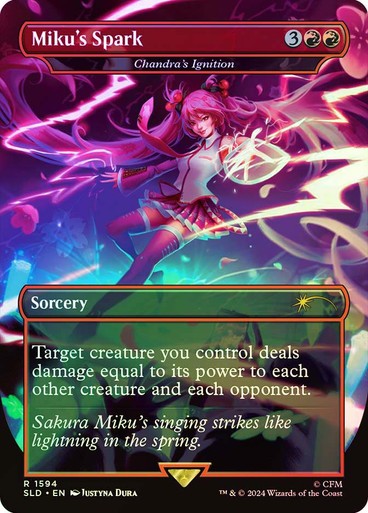 FOIL Miku's Spark (Chandra's Ignition) ~ Secret Lair: Hatsune Miku [ EX ] [ MTG