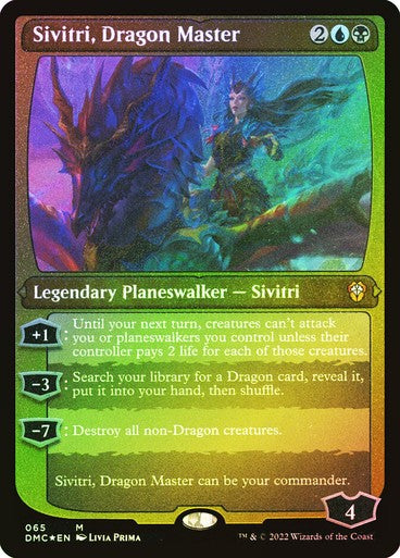 FOIL ETCHED Sivitri, Dragon Master ~ Commander: Dominaria United [ NM ] [ MTG ]