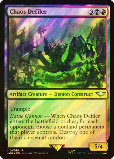 FOIL SURGE Chaos Defiler ~ Commander: Warhammer 40,000 [ PLAYED ] [ Magic MTG ]