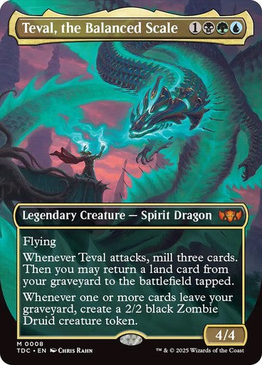 BORDERLESS Teval, the Balanced Scale ~ Commander: Tarkir: Dragonstorm [ NM ]