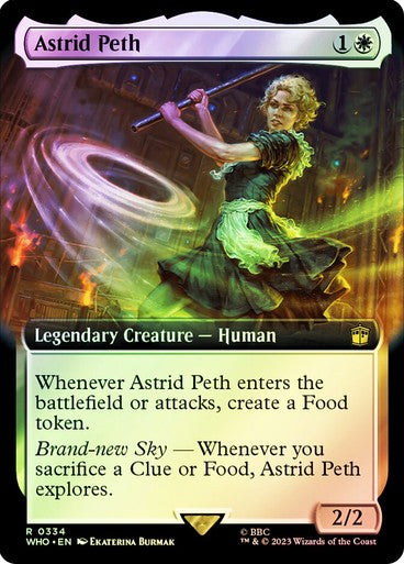 FOIL BORDERLESS Astrid Peth ~ Commander: Doctor Who [ NearMint ] [ Magic MTG ]