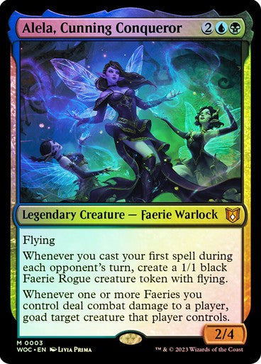 FOIL Alela, Cunning Conqueror ~ Commander: Wilds of Eldraine [ NM ] [ MTG ]
