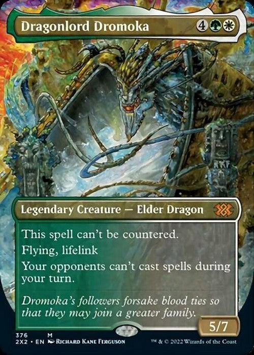 BORDERLESS Dragonlord Dromoka ~ Double Masters 2022 [ NearMint ] [ Magic MTG ]