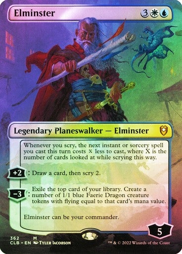 FOIL BORDERLESS Elminster ~ Commander Legends 2 [ NM ] [ MTG ]