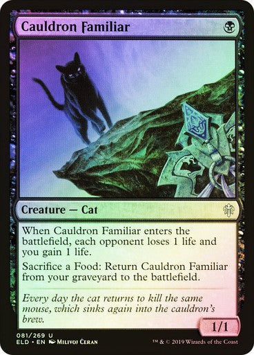 FOIL Cauldron Familiar ~ Throne of Eldraine [ Excellent ] [ Magic MTG ] - London Magic Traders Ltd