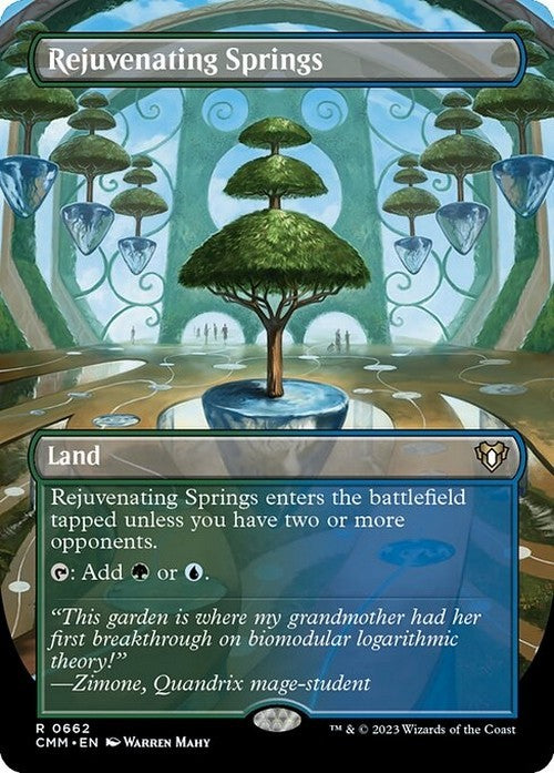 BORDERLESS Rejuvenating Springs ~ Commander Masters [ NearMint ] [ Magic MTG ]
