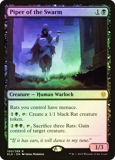 FOIL Piper of the Swarm ~ Throne of Eldraine [ NearMint ] [ Magic MTG ]
