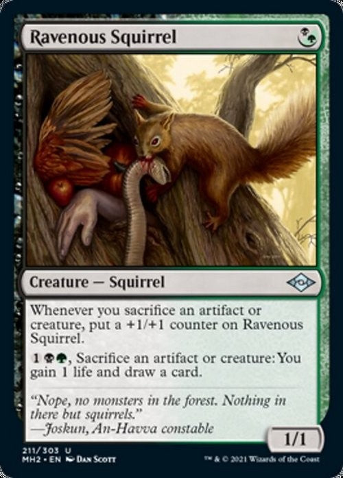 Ravenous Squirrel ~ Modern Horizons 2 [ NearMint ] [ Magic MTG ]
