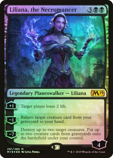FOIL Liliana, the Necromancer ~ Core 2019 [ NearMint ] [ Magic MTG ]