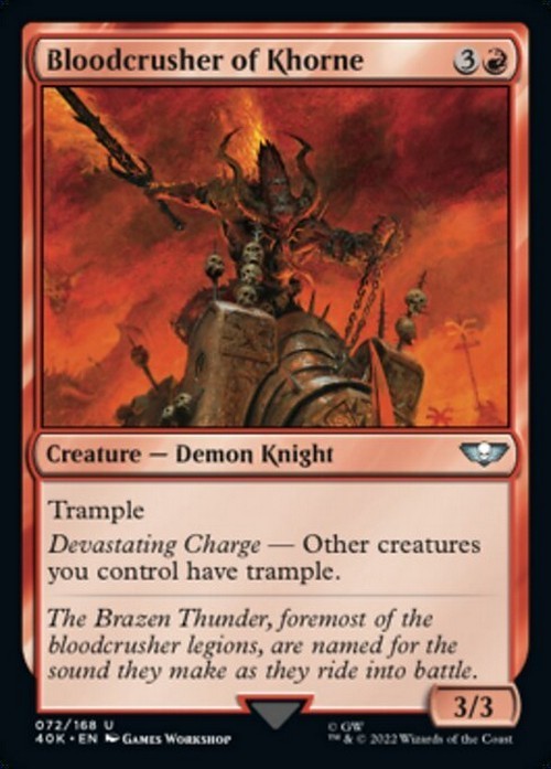 Bloodcrusher of Khorne ~ Commander: Warhammer 40,000 [ NearMint ] [ Magic MTG ]