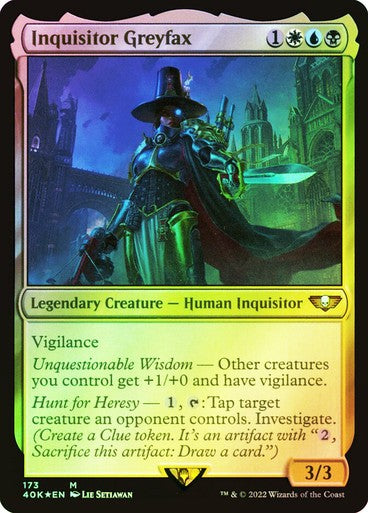 FOIL Inquisitor Greyfax ~ Commander: Warhammer 40,000 [ NM ] [ MTG ]
