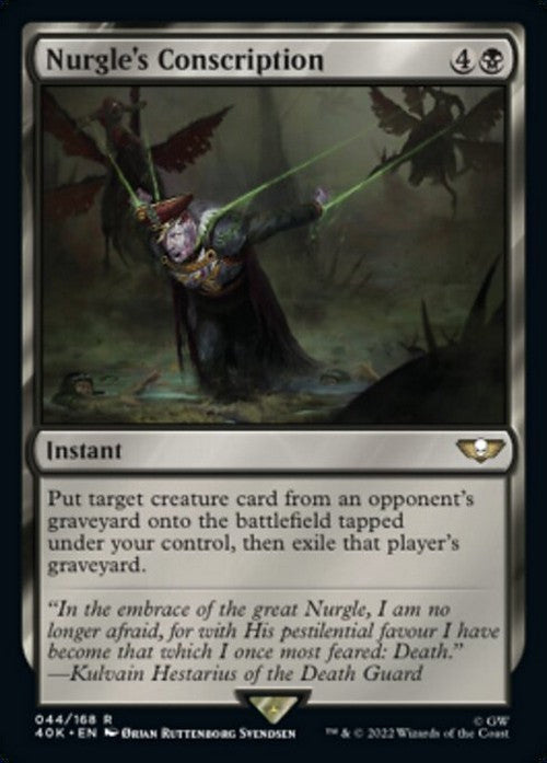 Nurgle's Conscription ~ Commander: Warhammer 40,000 [ NearMint ] [ Magic MTG ]