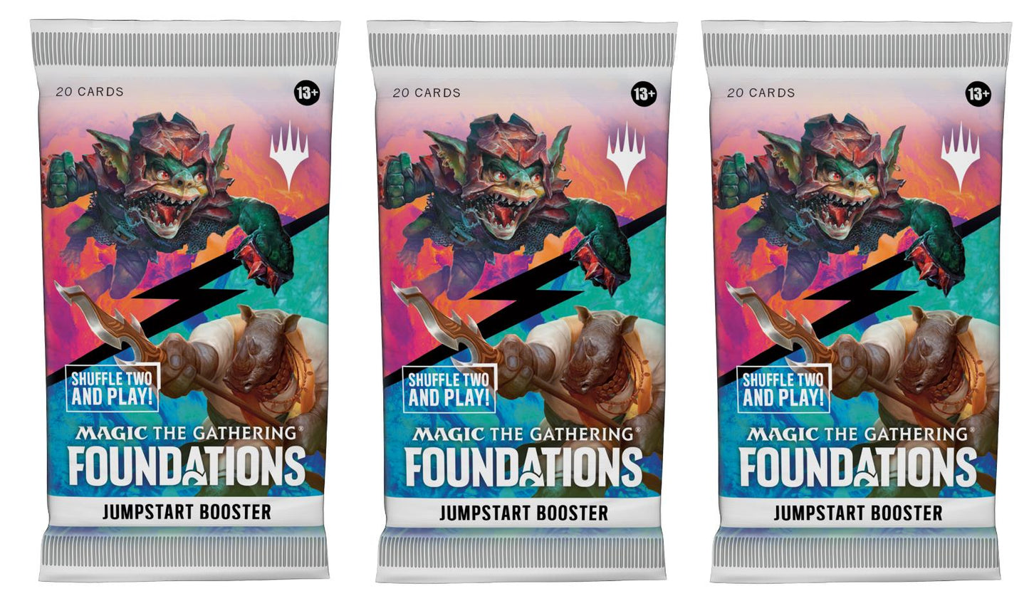 3 x Jumpstart Booster Pack ~ Foundations ~ Magic the Gathering MTG Sealed