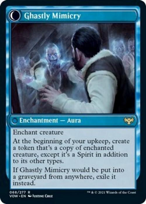 Mirrorhall Mimic / Ghastly Mimicry ~ Crimson Vow [ NearMint ] [ Magic MTG ]