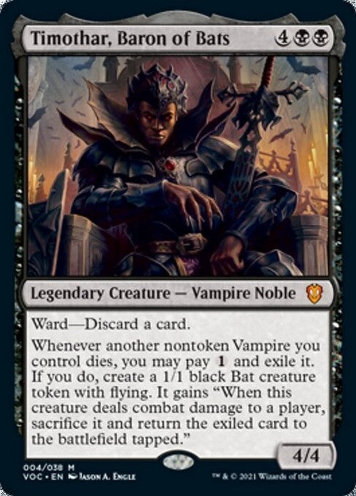 Timothar, Baron of Bats ~ Commander: Crimson Vow [ NM ] [ Magic MTG ]