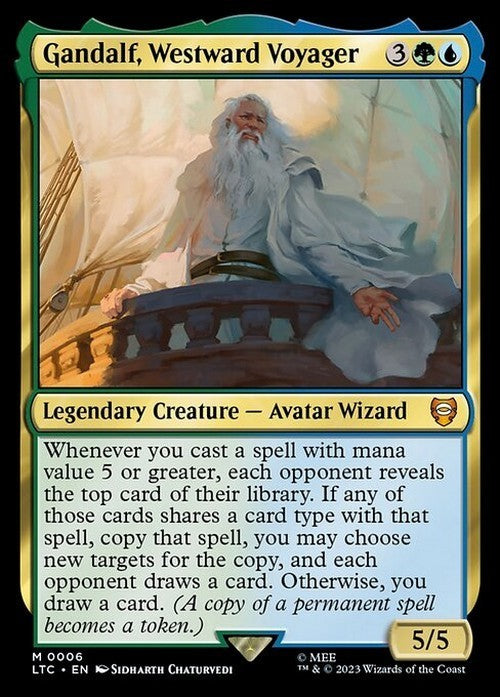 Gandalf, Westward Voyager ~ Commander: The Lord of the Rings [ NM ] [ MTG ]