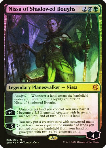 FOIL Nissa of Shadowed Boughs ~ Zendikar Rising [ NearMint ] [ Magic MTG ]