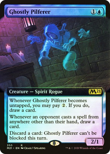 FOIL BORDERLESS Ghostly Pilferer ~ Core 2021 [ NearMint ] [ Magic MTG ]