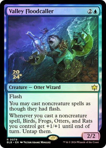 FOIL Valley Floodcaller ~ Prerelease Bloomburrow [ NearMint ] [ Magic MTG ]