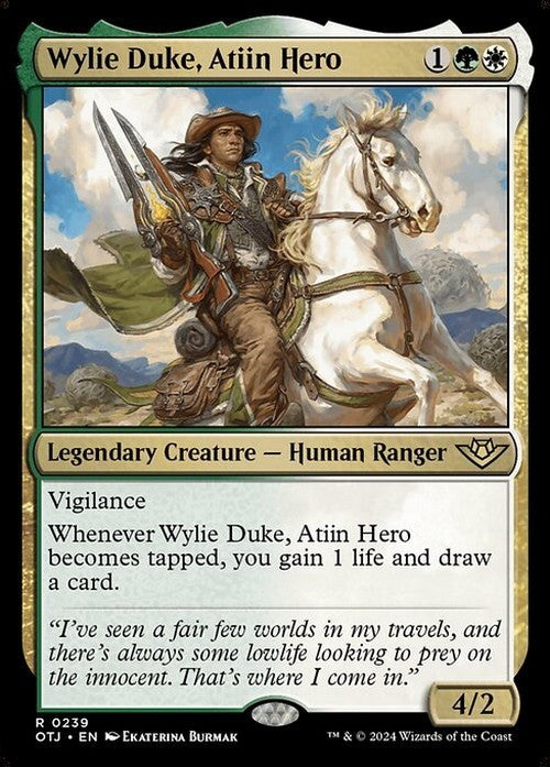 Wylie Duke, Atiin Hero ~ Outlaws of Thunder Junction [ NM ] [ Magic MTG ]