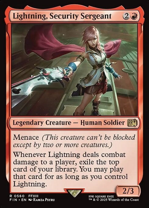 Lightning, Security Sergeant ~ Final Fantasy [ NM ] [ Magic MTG ]
