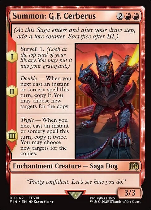 Summon: G.F. Cerberus ~ Final Fantasy [ NM ] [ Magic MTG ]