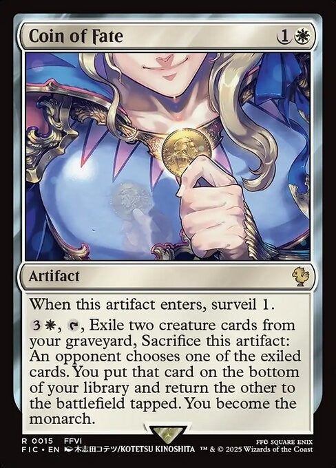 Coin of Fate ~ Commander: Final Fantasy [ NM ] [ Magic MTG ]