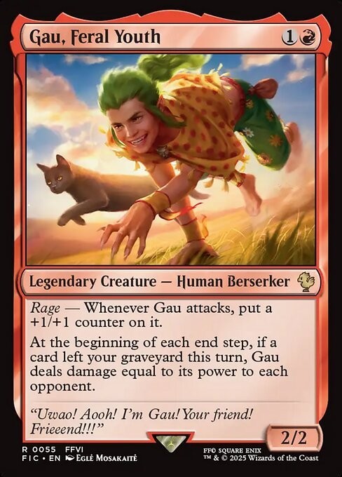 Gau, Feral Youth ~ Commander: Final Fantasy [ NM ] [ Magic MTG ]
